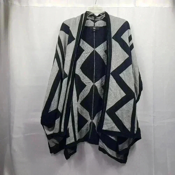 Mossimo Black and Grey Kimono Cardigan Cotton Women's Small - Picture 1 of 3